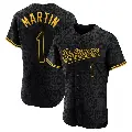 Men's No.1 Richie Martin Baltimore Orioles Black Authentic Snake Skin City Jersey