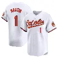 Men's No.1 Richie Martin Baltimore Orioles White Limited Home Jersey
