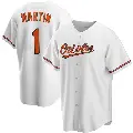 Men's No.1 Richie Martin Baltimore Orioles White Replica Home Jersey
