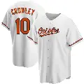 Men's No.10 Terry Crowley Baltimore Orioles White Replica Home Jersey