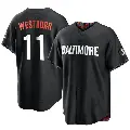 Men's No.11 Jordan Westburg Baltimore Orioles Black Replica 2023 City Connect Jersey