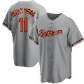 Men's No.11 Jordan Westburg Baltimore Orioles Gray Replica Road Jersey