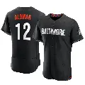 Men's No.12 Roberto Alomar Baltimore Orioles Black Authentic 2023 City Connect Jersey