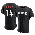 Men's No.14 Craig Gentry Baltimore Orioles Black Authentic 2023 City Connect Jersey