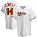 Men's No.14 Craig Gentry Baltimore Orioles White Replica Home Jersey