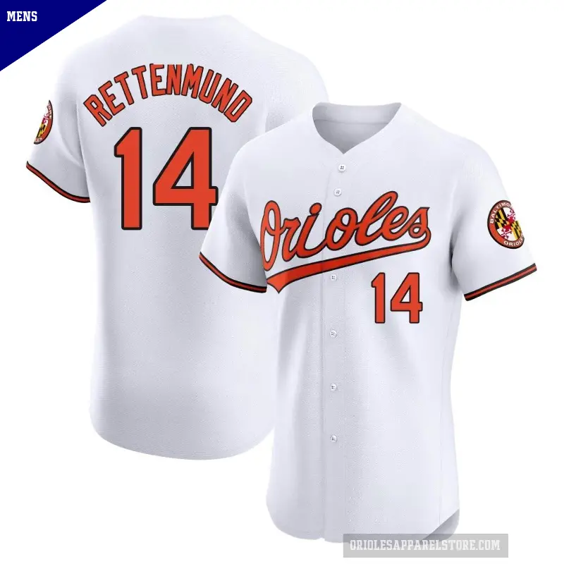 Men's No.14 Merv Rettenmund Baltimore Orioles White Elite Home Jersey