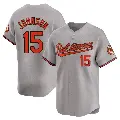 Men's No.15 Davey Johnson Baltimore Orioles Gray Limited Road Jersey
