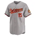 Men's No.15 Davey Johnson Baltimore Orioles Gray Limited Road Jersey