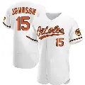Men's No.15 Davey Johnson Baltimore Orioles White Authentic Home Jersey