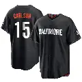 Men's No.15 Dylan Carlson Baltimore Orioles Black Replica 2023 City Connect Jersey