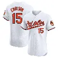 Men's No.15 Dylan Carlson Baltimore Orioles White Elite Home Jersey
