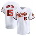 Men's No.15 Dylan Carlson Baltimore Orioles White Limited Home Jersey
