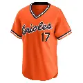 Men's No.17 Bj Surhoff Baltimore Orioles Orange Limited Cooperstown Collection Jersey