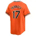 Men's No.17 Bj Surhoff Baltimore Orioles Orange Limited Cooperstown Collection Jersey