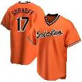Men's No.17 Bj Surhoff Baltimore Orioles Orange Replica Alternate Cooperstown Collection Jersey