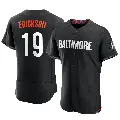 Men's No.19 Scott Erickson Baltimore Orioles Black Authentic 2023 City Connect Jersey