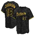 Men's No.19 Scott Erickson Baltimore Orioles Black Replica Snake Skin City Jersey