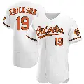Men's No.19 Scott Erickson Baltimore Orioles White Authentic Home Jersey