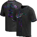 Men's No.2 Gunnar Henderson Baltimore Orioles Black Replica Holographic Alternate Jersey