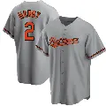 Men's No.2 J.J. Hardy Baltimore Orioles Gray Replica Road Jersey