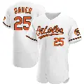 Men's No.25 Rich Dauer Baltimore Orioles White Authentic Home Jersey