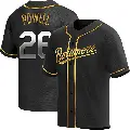 Men's No.26 Boog Powell Baltimore Orioles Gold Replica Black en Alternate Jersey