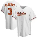 Men's No.3 Curt Blefary Baltimore Orioles White Replica Home Jersey
