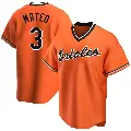 Men's No.3 Jorge Mateo Baltimore Orioles Orange Replica Alternate Cooperstown Collection Jersey