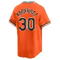 Men's No.30 Grayson Rodriguez Baltimore Orioles Orange Limited Cooperstown Collection Jersey