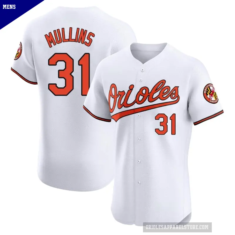 Men's No.31 Cedric Mullins Baltimore Orioles White Elite Home Jersey