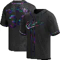 Men's No.34 Roansy Contreras Baltimore Orioles Black Replica Holographic Alternate Jersey