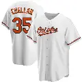 Men's No.35 Mike Cuellar Baltimore Orioles White Replica Home Jersey
