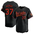 Men's No.37 Cade Povich Baltimore Orioles Black Limited Alternate Jersey