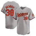 Men's No.38 Kyle Bradish Baltimore Orioles Gray Limited Road Jersey