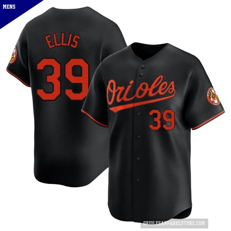 Men's No.39 Chris Ellis Baltimore Orioles Black Limited Alternate Jersey