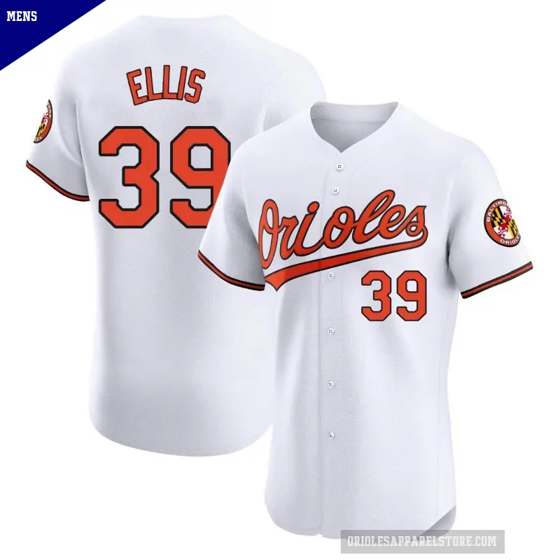 Men's No.39 Chris Ellis Baltimore Orioles White Elite Home Jersey