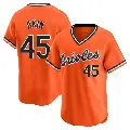 Men's No.45 Keegan Akin Baltimore Orioles Orange Limited Cooperstown Collection Jersey