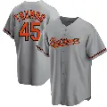 Men's No.45 Mark Trumbo Baltimore Orioles Gray Replica Road Jersey