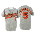 Men's No.5 Brooks Robinson Baltimore Orioles Grey Replica Throwback Jersey