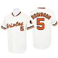Men's No.5 Brooks Robinson Baltimore Orioles White Authentic 1970 Throwback Jersey