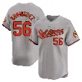 Men's No.56 Seranthony Dominguez Baltimore Orioles Gray Limited Road Jersey