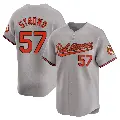 Men's No.57 Kade Strowd Baltimore Orioles Gray Limited Road Jersey