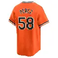 Men's No.58 Cionel Perez Baltimore Orioles Orange Limited Cooperstown Collection Jersey