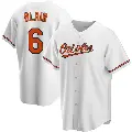 Men's No.6 Paul Blair Baltimore Orioles White Replica Home Jersey