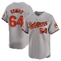 Men's No.64 Jayson Aquino Baltimore Orioles Gray Limited Road Jersey