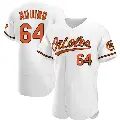 Men's No.64 Jayson Aquino Baltimore Orioles White Authentic Home Jersey