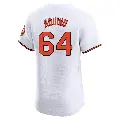 Men's No.64 Jayson Aquino Baltimore Orioles White Elite Home Jersey