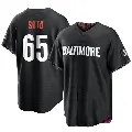 Men's No.65 Gregory Soto Baltimore Orioles Black Replica 2023 City Connect Jersey