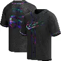 Men's No.68 Thaddeus Ward Baltimore Orioles Black Replica Holographic Alternate Jersey