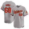 Men's No.68 Thaddeus Ward Baltimore Orioles Gray Limited Road Jersey
